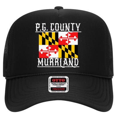 Prince Georges Maryland Murrland DMV Gogo County Rep High Crown Mesh Back Trucker Hat