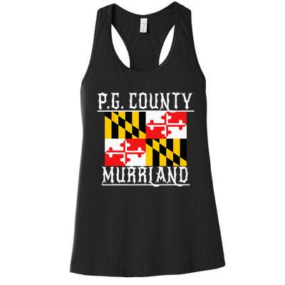 Prince Georges Maryland Murrland DMV Gogo County Rep Women's Racerback Tank