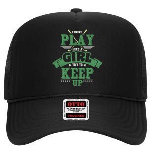 Player Golf Mom Life Gift For Mother's Day High Crown Mesh Back Trucker Hat