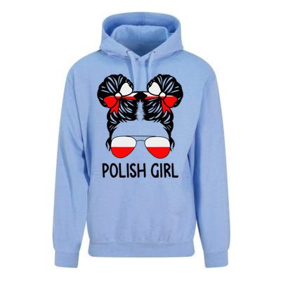 Polish Girl Messy Hair Poland Pride Root Patriotic Unisex Surf Hoodie