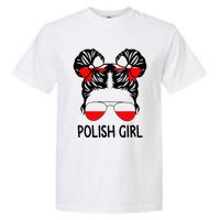 Polish Girl Messy Hair Poland Pride Root Patriotic Garment-Dyed Heavyweight T-Shirt