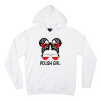 Polish Girl Messy Hair Poland Pride Root Patriotic Hoodie