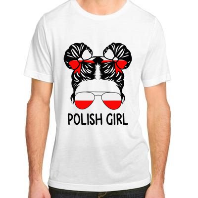 Polish Girl Messy Hair Poland Pride Root Patriotic Adult ChromaSoft Performance T-Shirt