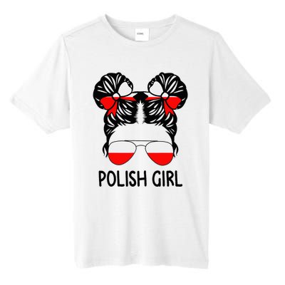 Polish Girl Messy Hair Poland Pride Root Patriotic Tall Fusion ChromaSoft Performance T-Shirt