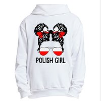 Polish Girl Messy Hair Poland Pride Root Patriotic Urban Pullover Hoodie