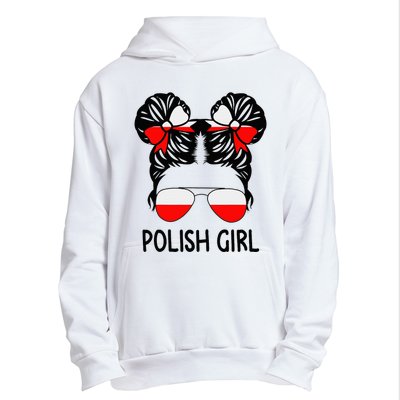 Polish Girl Messy Hair Poland Pride Root Patriotic Urban Pullover Hoodie