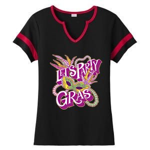 Party Gras Mardi Gras Carnival Fat Tuesday New Orleans Beads Cool Gift Ladies Halftime Notch Neck Tee