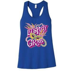 Party Gras Mardi Gras Carnival Fat Tuesday New Orleans Beads Cool Gift Women's Racerback Tank