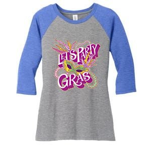 Party Gras Mardi Gras Carnival Fat Tuesday New Orleans Beads Cool Gift Women's Tri-Blend 3/4-Sleeve Raglan Shirt