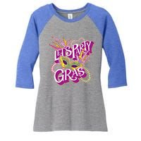 Party Gras Mardi Gras Carnival Fat Tuesday New Orleans Beads Cool Gift Women's Tri-Blend 3/4-Sleeve Raglan Shirt