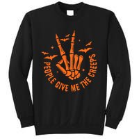 People Give Me The Creeps Halloween Skeleton Horror Skeleton Hand Sweatshirt