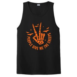 People Give Me The Creeps Halloween Skeleton Horror Skeleton Hand PosiCharge Competitor Tank