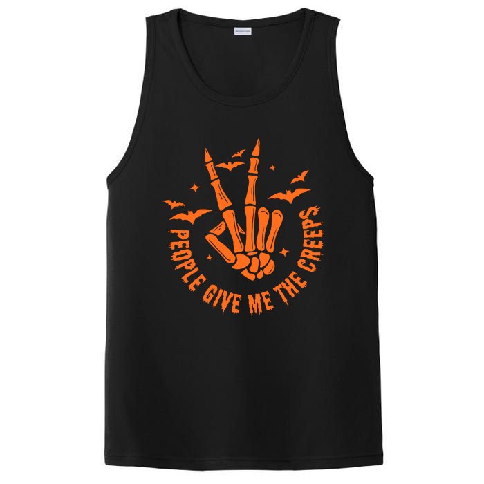 People Give Me The Creeps Halloween Skeleton Horror Skeleton Hand PosiCharge Competitor Tank