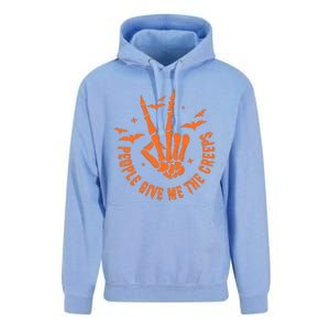 People Give Me The Creeps Halloween Skeleton Horror Skeleton Hand Unisex Surf Hoodie