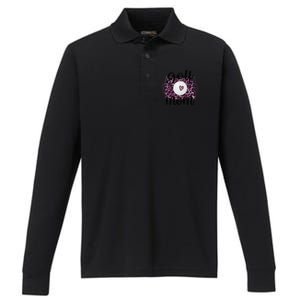 Proud Golf Mom Of A Golf Player Mother Golfer Mama Gift Performance Long Sleeve Polo