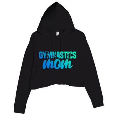 Proud Gymnastics Mom Cute Gymnast Parent Mama Gym Gift Crop Fleece Hoodie