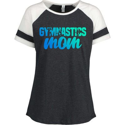 Proud Gymnastics Mom Cute Gymnast Parent Mama Gym Gift Enza Ladies Jersey Colorblock Tee