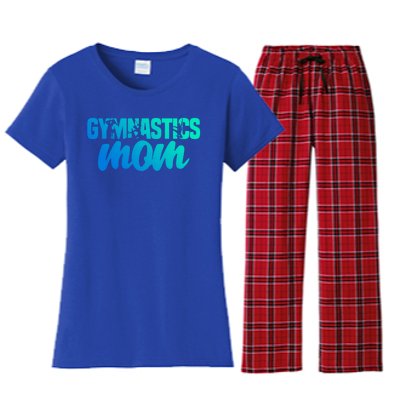 Proud Gymnastics Mom Cute Gymnast Parent Mama Gym Gift Women's Flannel Pajama Set