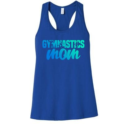 Proud Gymnastics Mom Cute Gymnast Parent Mama Gym Gift Women's Racerback Tank