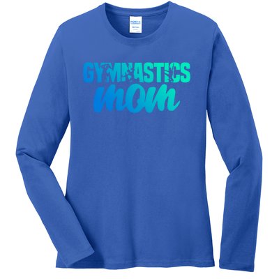 Proud Gymnastics Mom Cute Gymnast Parent Mama Gym Gift Ladies Long Sleeve Shirt