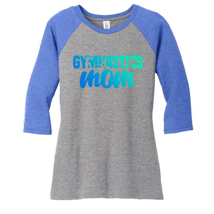 Proud Gymnastics Mom Cute Gymnast Parent Mama Gym Gift Women's Tri-Blend 3/4-Sleeve Raglan Shirt