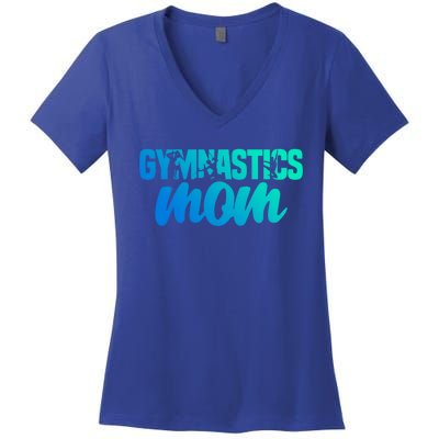 Proud Gymnastics Mom Cute Gymnast Parent Mama Gym Gift Women's V-Neck T-Shirt