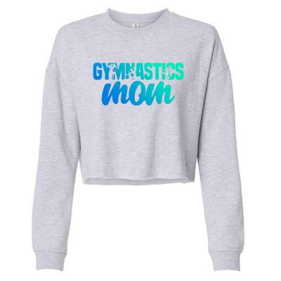 Proud Gymnastics Mom Cute Gymnast Parent Mama Gym Gift Cropped Pullover Crew