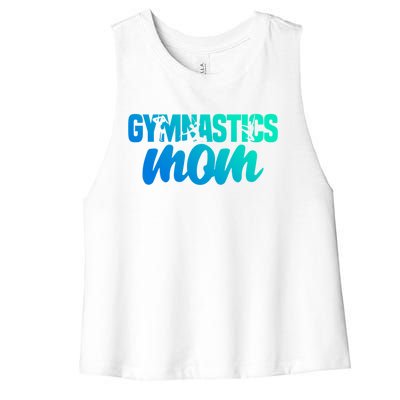 Proud Gymnastics Mom Cute Gymnast Parent Mama Gym Gift Women's Racerback Cropped Tank