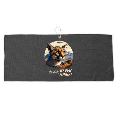 Pmeaningful Gift22 Mountain Lion Never Forget Pmeaningful Gift22 Griffith Mounta Large Microfiber Waffle Golf Towel