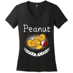 Peanut Gift Nut Design Peanut Design Women's V-Neck T-Shirt