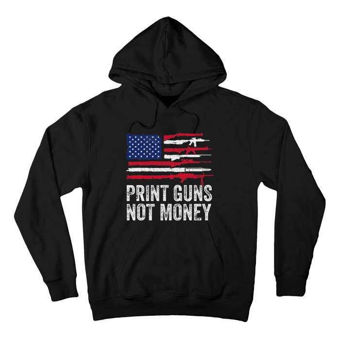 Print Guns Not Money Hoodie