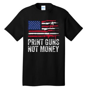 Print Guns Not Money Tall T-Shirt