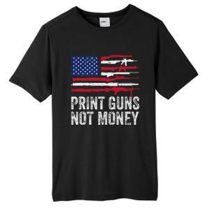 Print Guns Not Money Tall Fusion ChromaSoft Performance T-Shirt