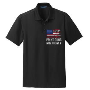 Print Guns Not Money Dry Zone Grid Polo