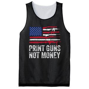 Print Guns Not Money Mesh Reversible Basketball Jersey Tank