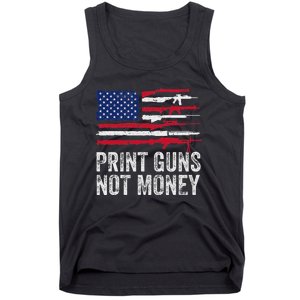 Print Guns Not Money Tank Top