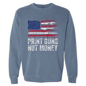 Print Guns Not Money Garment-Dyed Sweatshirt