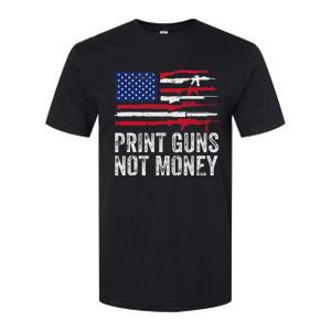 Print Guns Not Money Softstyle CVC T-Shirt