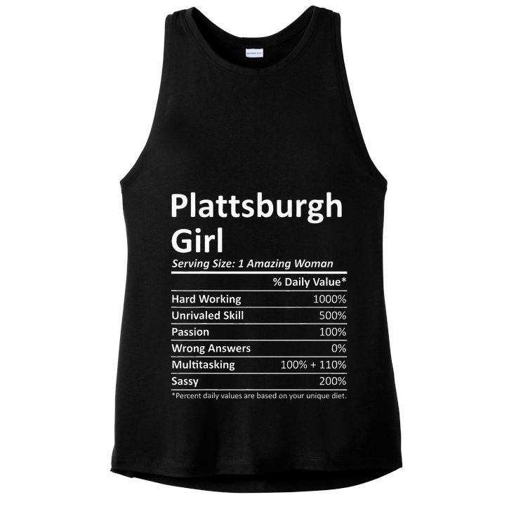 Plattsburgh Girl Ny New York Funny City Home Roots Usa Gift Ladies PosiCharge Tri-Blend Wicking Tank