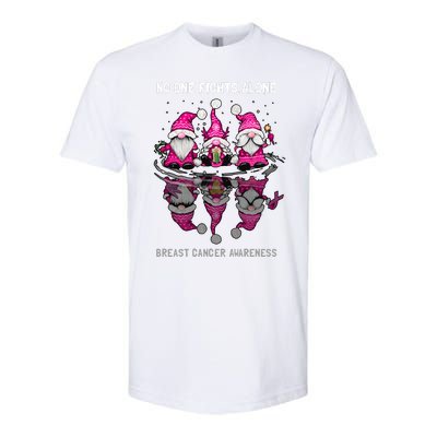 Pink Gnome No One Fights Alone Breast Cancer Awareness Softstyle® CVC T-Shirt