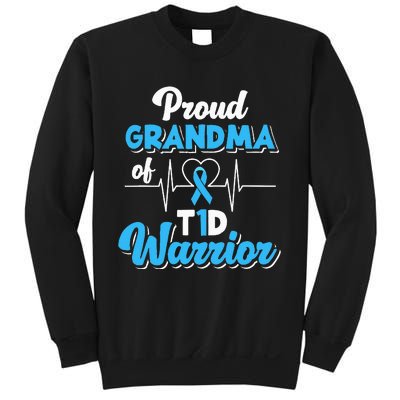 Proud Grandma Of A T1d Warrior Diabetic Diabetes Awareness Sweatshirt