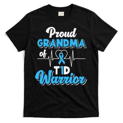 Proud Grandma Of A T1d Warrior Diabetic Diabetes Awareness T-Shirt