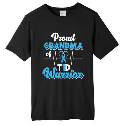 Proud Grandma Of A T1d Warrior Diabetic Diabetes Awareness Tall Fusion ChromaSoft Performance T-Shirt