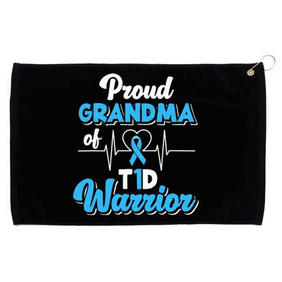 Proud Grandma Of A T1d Warrior Diabetic Diabetes Awareness Grommeted Golf Towel