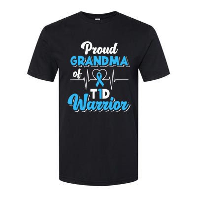 Proud Grandma Of A T1d Warrior Diabetic Diabetes Awareness Softstyle CVC T-Shirt