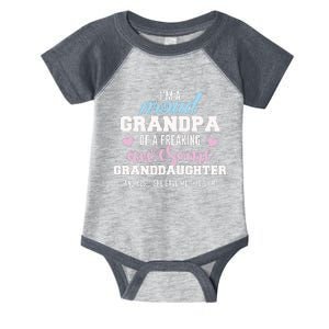 Proud Grandpa Of An Awesome Granddaughter Cool Gift Infant Baby Jersey Bodysuit