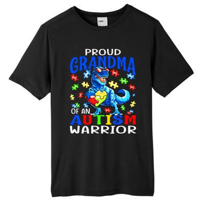 Proud Grandma Of An Autism Warrior Dinosaur Cool Gift Tall Fusion ChromaSoft Performance T-Shirt