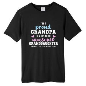 Proud Grandpa Of An Awesome Granddaughter Gift Tall Fusion ChromaSoft Performance T-Shirt