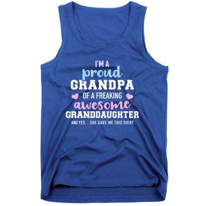 Proud Grandpa Of An Awesome Granddaughter Gift Tank Top