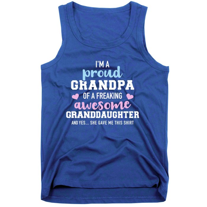 Proud Grandpa Of An Awesome Granddaughter Gift Tank Top